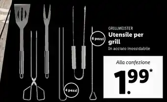 Lidl Gillmeister Utensile Per Grill offerta