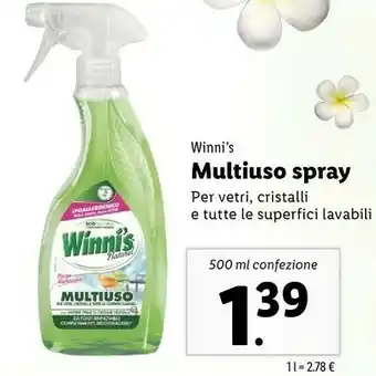 Lidl Winni's Naturel Multiuso Spray offerta