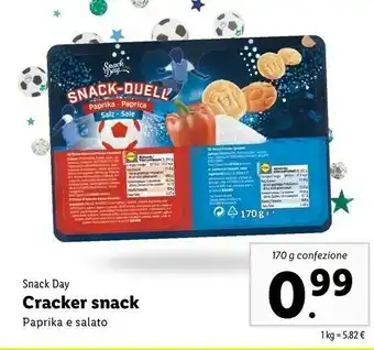 Lidl Snack day Cracker Snack Paprika E Salato offerta