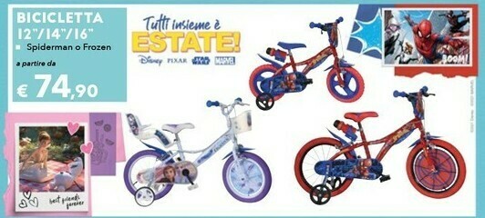 Bici bambino offerta di Iper La Grande