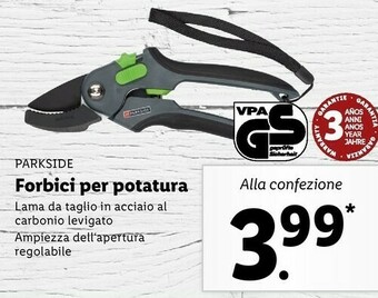 Lidl Parkside Forbici Per Potatura offerta