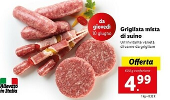 Lidl Grigliata Mista Di Suino offerta