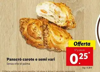Lidl Panscrò Carote E Semi Vari Senza Olio Di Palma offerta