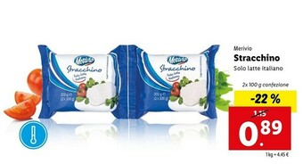 Lidl Merivio Stracchino Solo Latte Italiano offerta