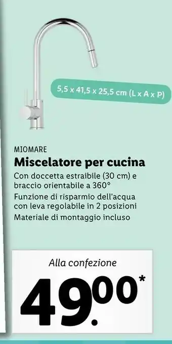 Lidl Miomare Miscelatore Per Cucina offerta