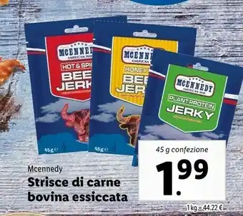 Lidl Mcennedy Strisce Di Carne Bovina Essiccata offerta