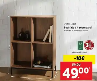 Lidl Livarno Living Scaffale A 4 Scomparti offerta