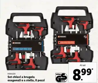 Lidl Parkside Set Chiavi A Brugola Esagonali O A Stella offerta