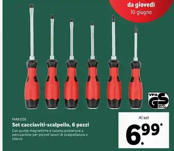 Lidl Parkside Set Cacciaviti - Scalpello offerta