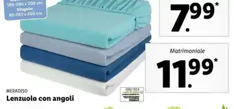 Lidl Meradiso Lenzuolo Con Angoli Matrimoniale offerta