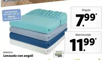 Lidl Meradiso Lenzuolo Con Angoli Singolo offerta