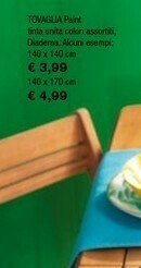 Iper La Grande Tovaglia Paint Tinta Unita 140 X 140 Cm offerta