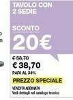 Iper La Grande Tavoli con 2 Sedie offerta