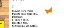 Iper La Grande Sedia In Resina Finitura Traforata Colore Beige/ Blu offerta