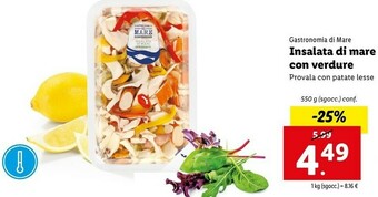 Lidl Gastronomia di mare Insalata Di Mare Con Verdure offerta