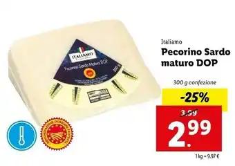 Lidl Italiamo Pecorino Sardo Maturo DOP 300 G(ml) offerta
