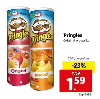 Lidl Pringles Original Chips Di Patate 200 G offerta