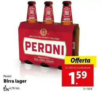 Lidl Peroni Birra 330 G(ml) offerta