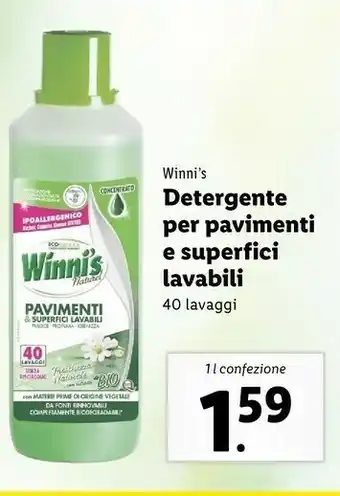 Lidl Winni's Naturel Detergente Per Pavimenti E Superfici offerta