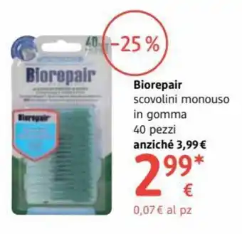 Biorepair scovolini monouso in gomma 40 pezzi