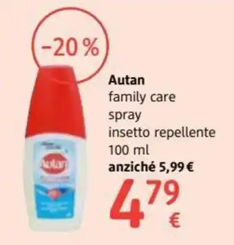 dm drogerie markt Autan family care spray insetto repellente 100 ml offerta