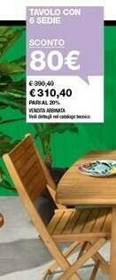 Iper La Grande Tavolo Con 6 Sedie offerta
