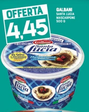 Gran Risparmio Galbani Santa Lucia mascarpone 500 g offerta