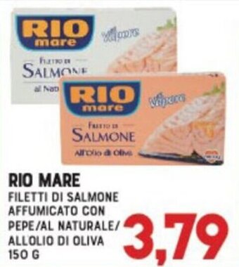 Gran Risparmio Rio Mare Filetti di salmone affumicato con pepe/al naturale/all'olio di oliva 150 g offerta