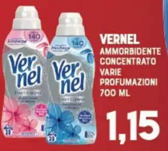 Vernel Ammorbidente concentrato varie profumazioni 700 ml