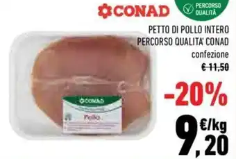 Conad City Conad Petto di pollo intero percorso qualità confezione offerta