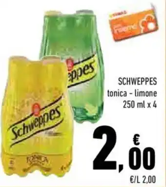 Schweppes tonica - limone 250 ml x 4