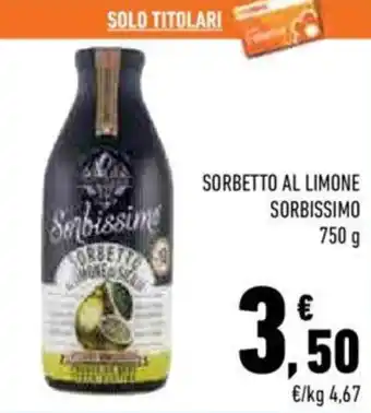 Sorbissimo Sorbetto al limone 750 g