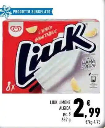 Conad City Algida Liuk limone 8 pz. 632 g offerta