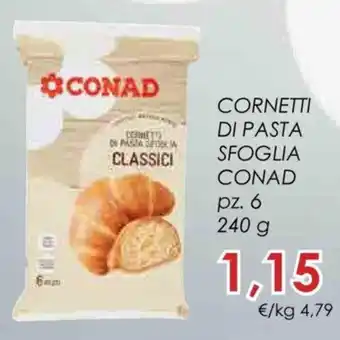 Conad Cornetti di pasta sfoglia 6 pz. 240 g