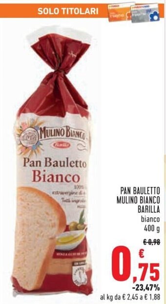 Conad City Barilla Mulino Bianco Pan bauletto 400 g offerta