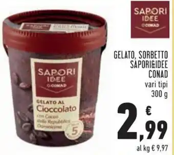 Conad City Conad Sapori&Idee Gelato, sorbetto 300 g offerta