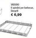 Iper La Grande Vassoio 6 Spiedini Per Babecue, Dangrill offerta