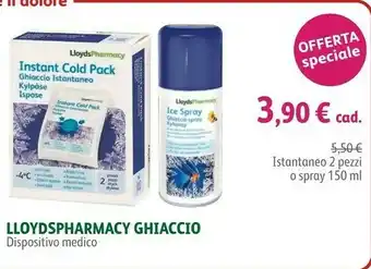 Lloyds Farmacia Lloydspharmacy Ghiaccio Istantaneo 2 Pezzi o Spray 150 ml offerta