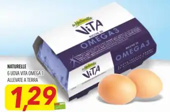 Naturelle 6 Uova vita omega 3 allevate a terra