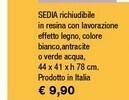 Iper La Grande Sedia Richiudibile in Resina offerta
