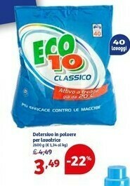In'S Mercato Macè Eco10 Detersivo In Polvere Per Lavatrice offerta