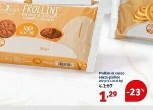 In'S Mercato Vita Well Frollini Al Cacao Senza Glutine offerta