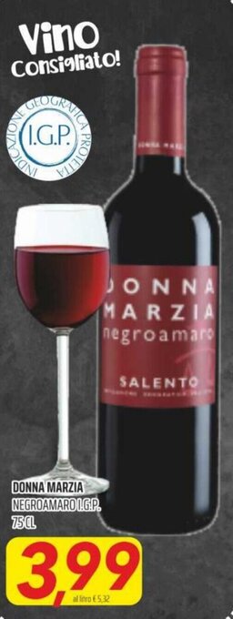 Coop Superstore Donna Marzia negroamaro I.G.P. 75 cl offerta