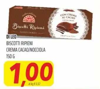 Di Leo Biscotti ripieni crema cacao/nocciala 150 g