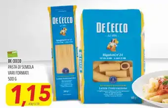 Coop Superstore De Cecco Pasta di semola vari formati 500 g offerta
