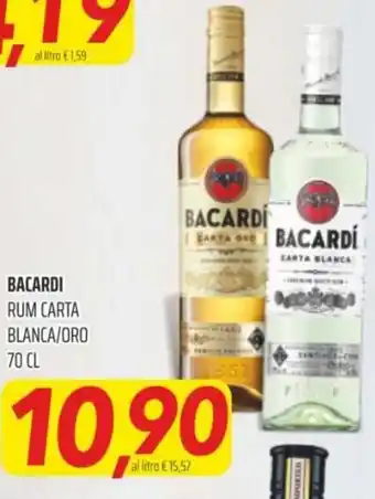 Coop Superstore Bacardi Rum Carta blanca/oro 70 cl offerta