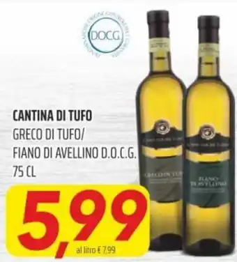 Coop Superstore Cantina di tufo greco di tufo/fiano di avellino d.o.c.g. 75 cl offerta