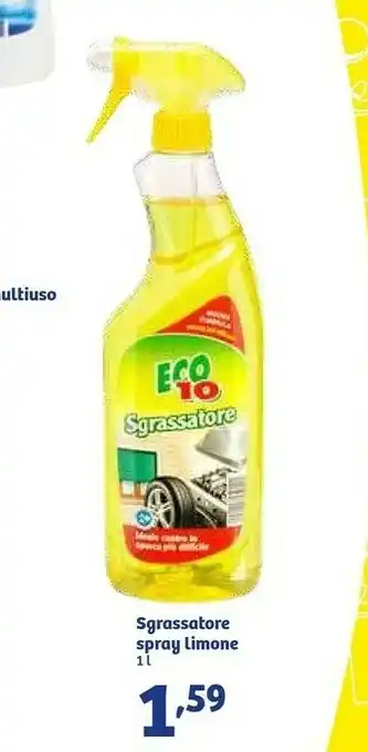 Eco10 Sgrassatore Spray Limone
