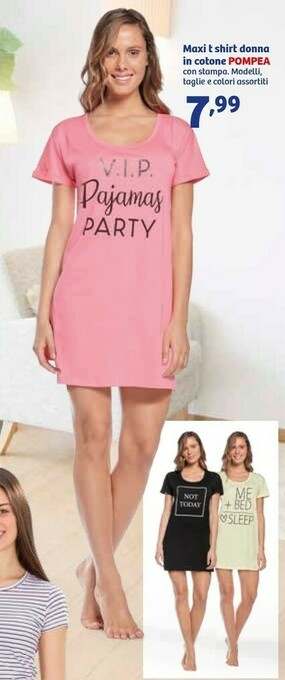 In'S Mercato Pompea Maxi T-shirt Donna In Cotone offerta