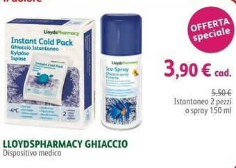Lloyds Farmacia Lloydspharmacy Ghiaccio Istantaneo 2 Pezzi O Spray 150ml offerta